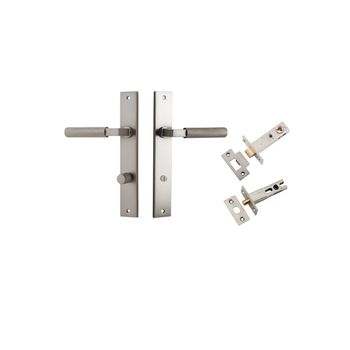 Brunswick Lever - Rectangular Backplate Privacy Kit