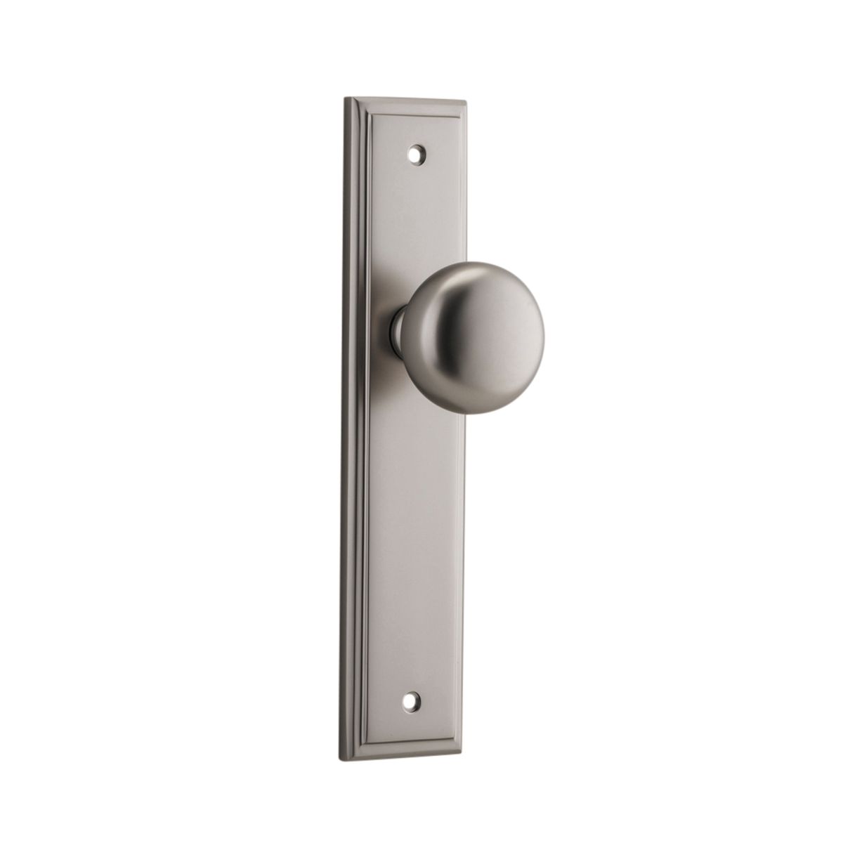 14840 - Cambridge Knob - Stepped Backplate - Satin Nickel - Passage