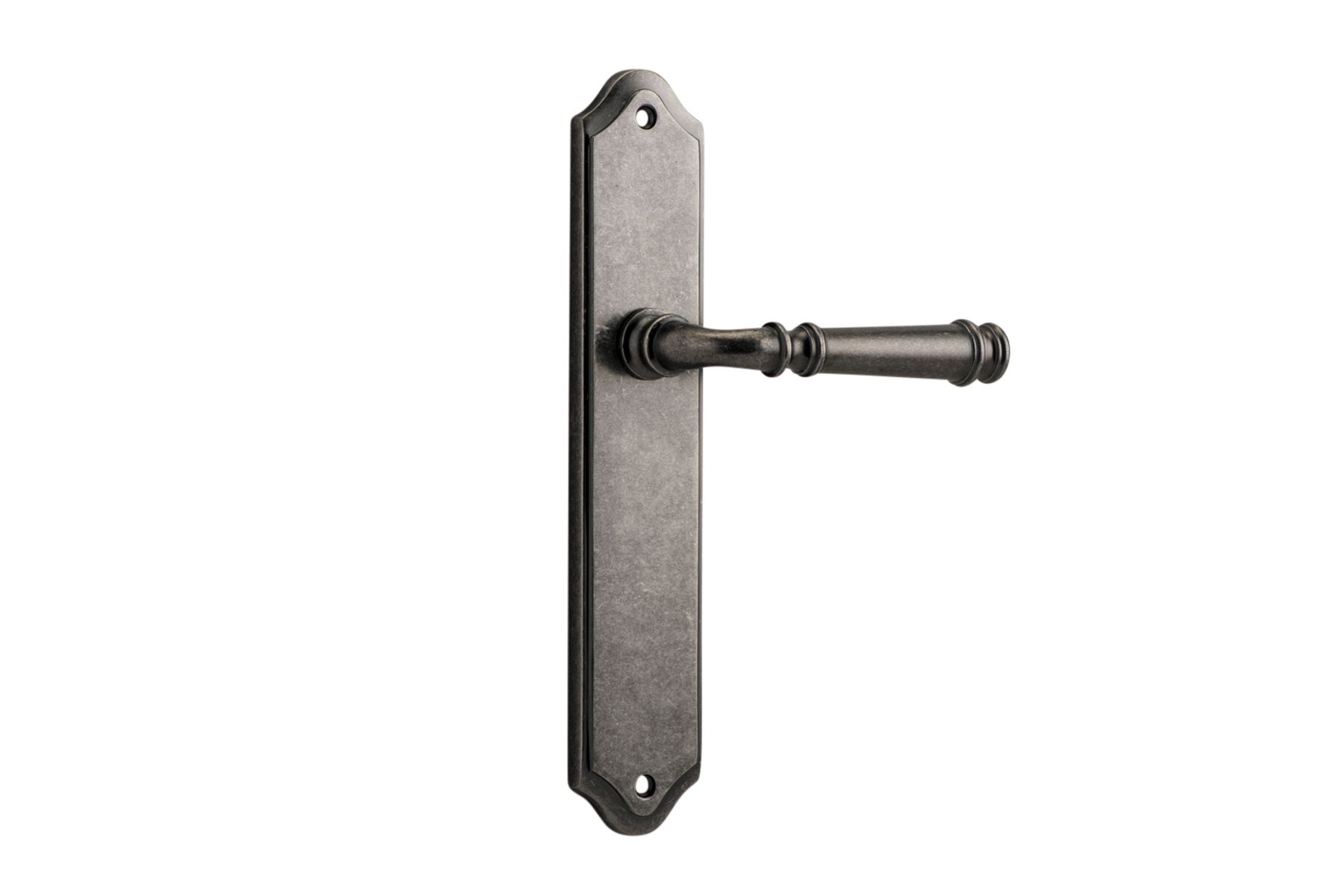 13718 - Verona Lever - Shouldered Backplate - Distressed Nickel - Passage