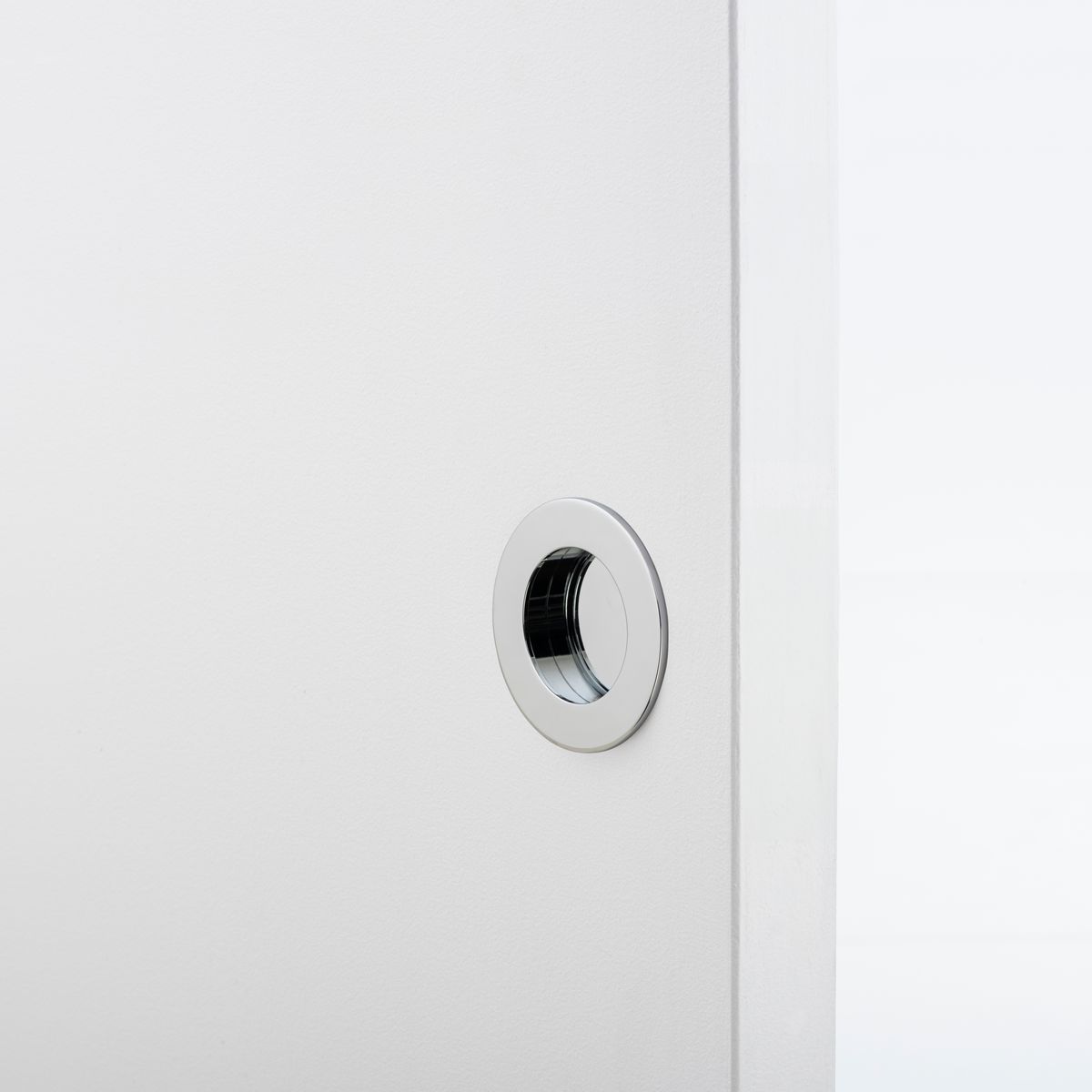 21793 - Round Flush Pull - Polished Chrome - Passage