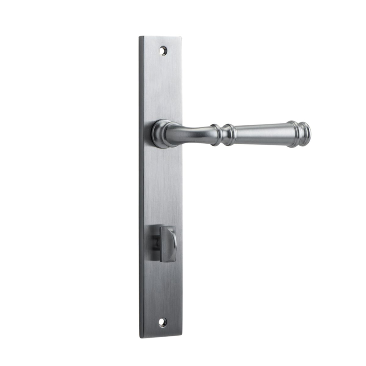 12206P85 - Verona Lever - Rectangular Backplate - Brushed Chrome - Privacy