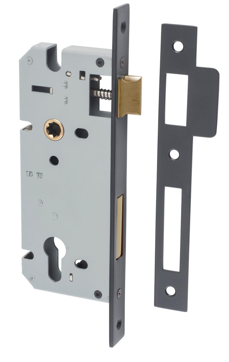 6066 - 85mm Euro Mortice Locks - 45mm Backset - Matt Black