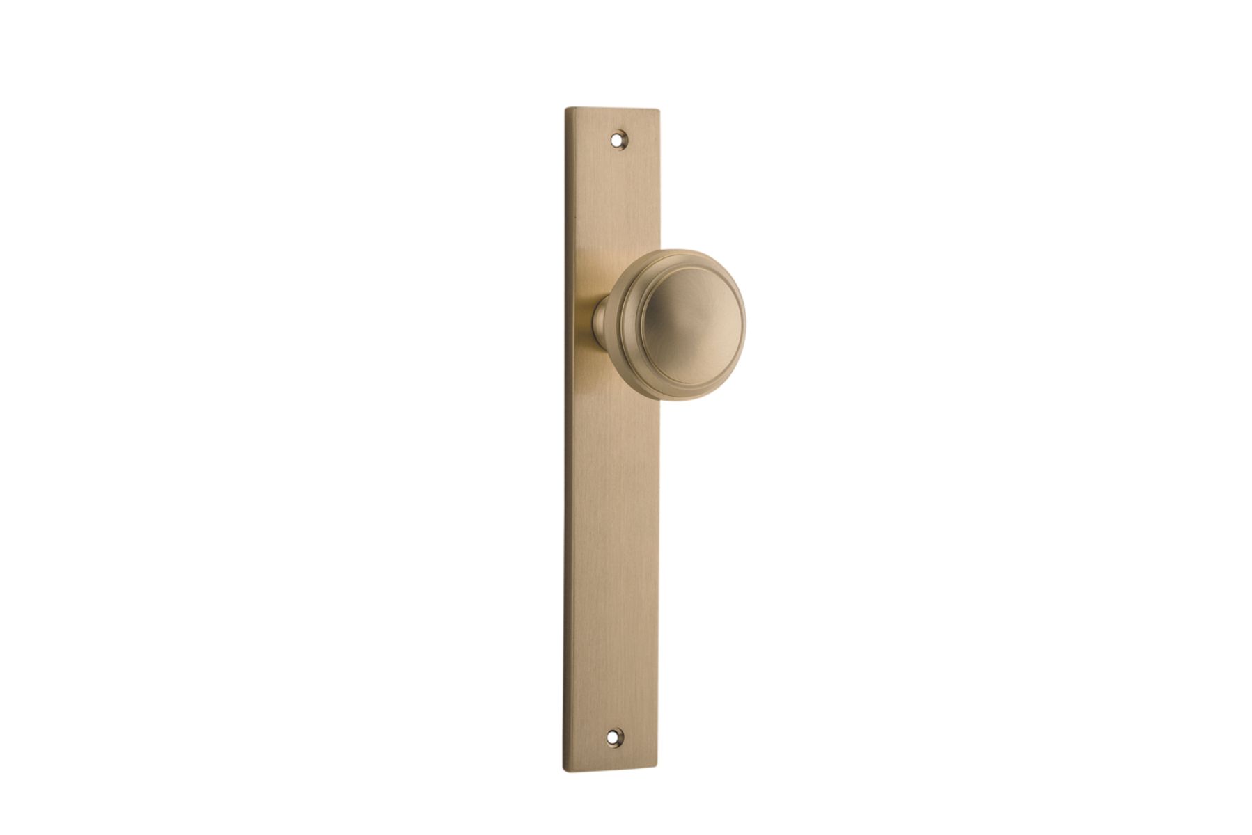 15320 - Paddington Knob - Rectangular Backplate - Brushed Brass - Passage
