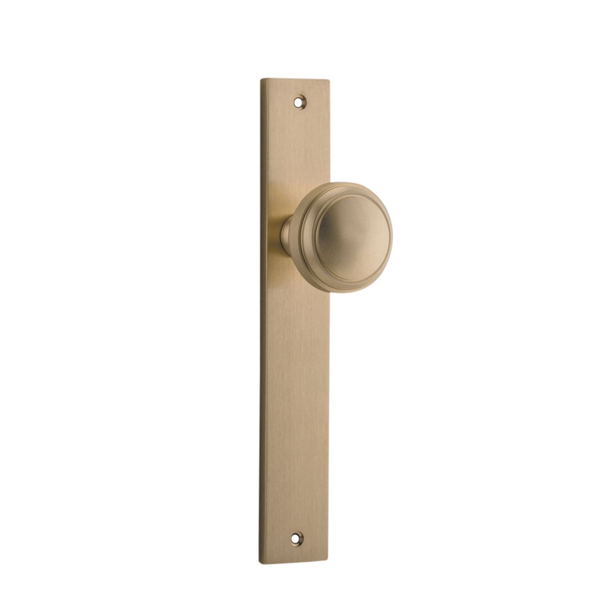 15320 - Paddington Knob - Rectangular Backplate - Brushed Brass - Passage