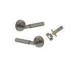 16861KIBPRIV60 - Brunswick Lever - Round Rose Privacy Kit (Inbuilt Privacy) - Graphite PVD - Privacy