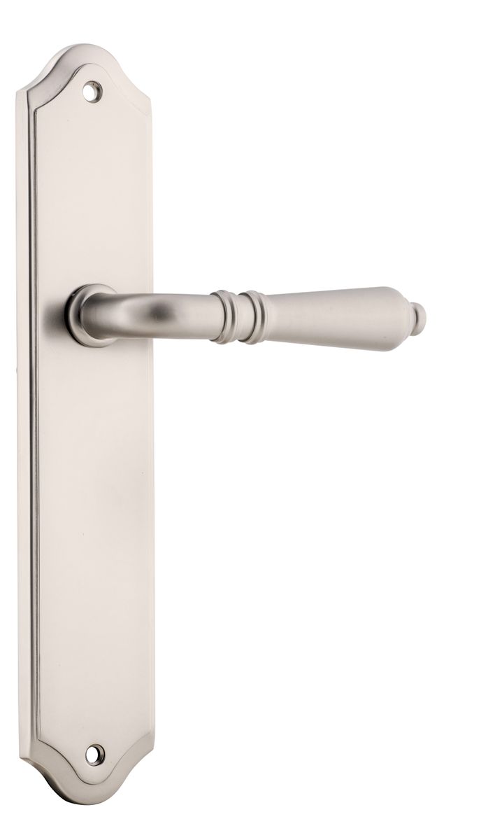14712 - Sarlat Lever - Shouldered Backplate - Satin Nickel - Passage