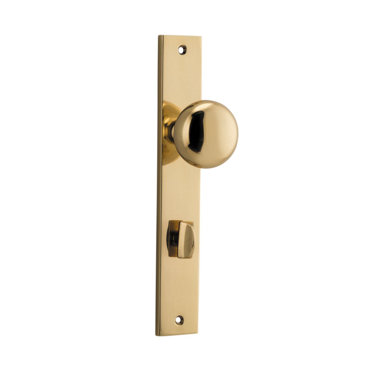 10322P85 - Cambridge Knob - Rectangular Backplate - Polished Brass - Privacy