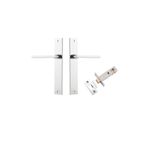 11702KPASS60 - Baltimore Lever - Rectangular Backplate Passage Kit - Polished Chrome - Passage
