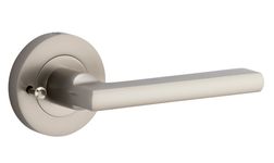 9219KIBPRIV60 - Baltimore Lever - Round Rose (Inbuilt Privacy) - Satin Nickel - Privacy