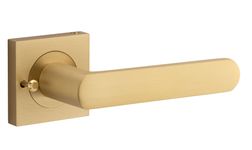 21186KIBPRIV60 - Osaka Lever - Square Rose (Inbuilt Privacy) - Brushed Brass - Privacy