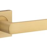 21186KIBPRIV60 - Osaka Lever - Square Rose (Inbuilt Privacy) - Brushed Brass - Privacy