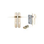 10270KENTR60KK - Como Lever - Oval Backplate Entrance Kit with High Security Lock - Polished Brass - Entrance