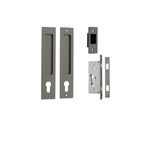 17281E - Rectangular Sliding Door Pull Entrance Kit with High Security Lock - Graphite PVD - Entrance