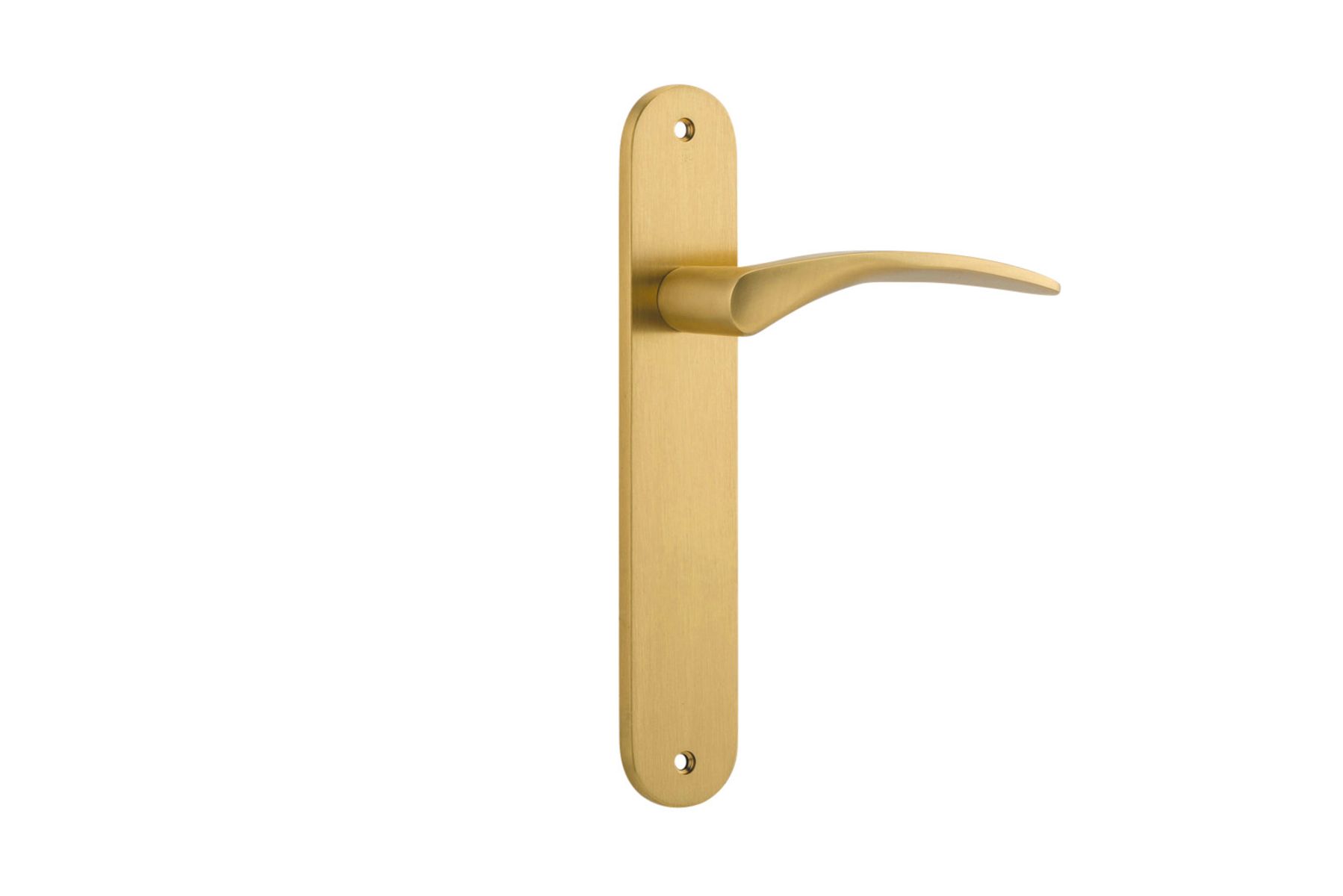 15728 - Oxford Lever - Oval Backplate - Brushed Brass - Passage