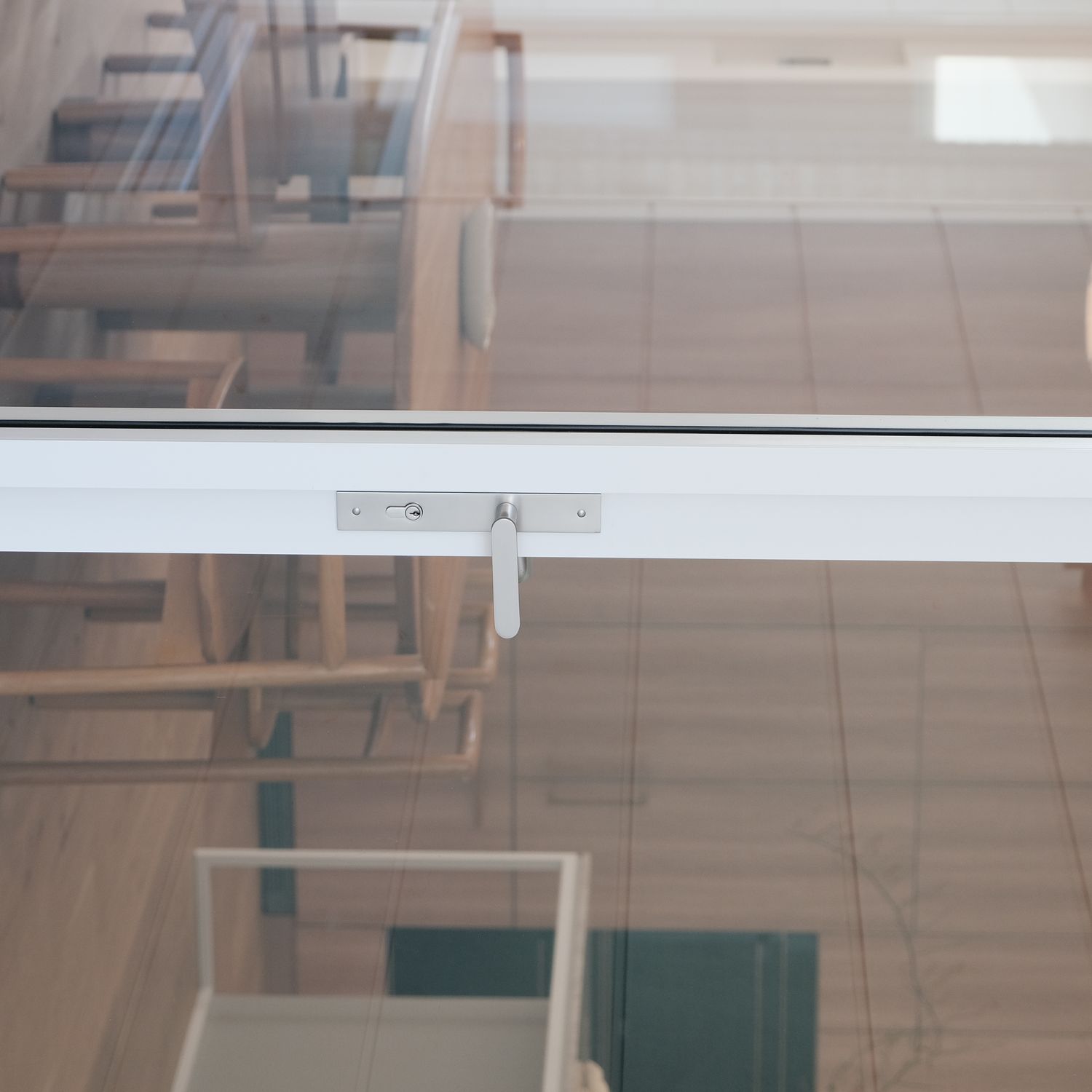 15248P85 - Bronte Lever - Rectangular Backplate - Brushed Brass - Privacy