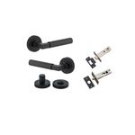 0343KPRIV60 - Berlin Lever - Round Rose Privacy Kit - Matt Black - Privacy