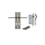 16702KENTR60KT - Baltimore Lever - Rectangular Backplate Entrance Kit with High Security Lock - Graphite PVD - Entrance