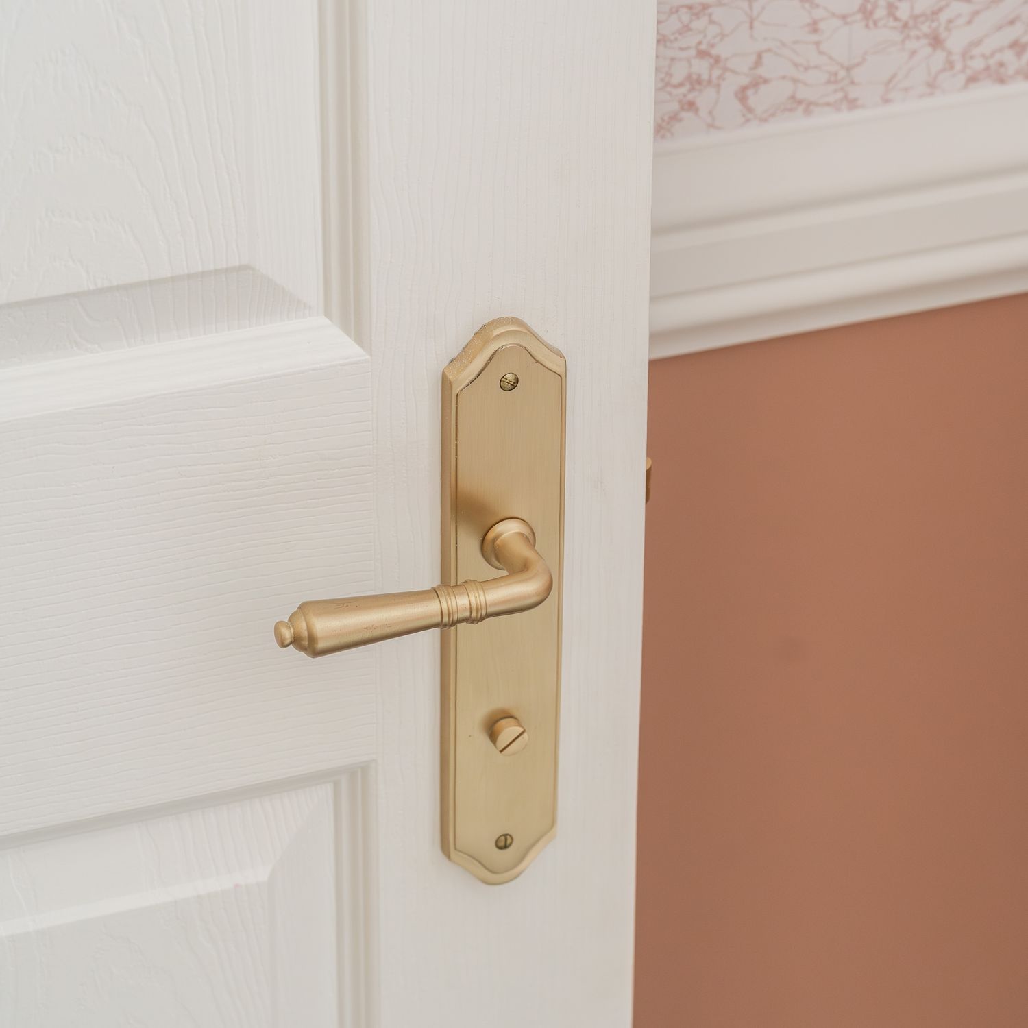 14212KENTR60KK - Sarlat Lever - Shouldered Backplate Entrance Kit with High Security Lock - Polished Nickel - Entrance