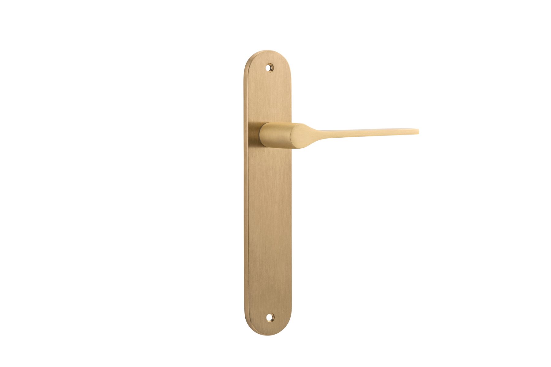 15270 - Como Lever - Oval Backplate - Brushed Brass - Passage