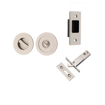 Round Sliding Door Pull Privacy Kit with Inbuilt Privacy Turn