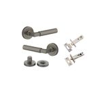 16872KPRIV60 - Berlin Lever - Round Rose Privacy Kit - Graphite PVD - Privacy