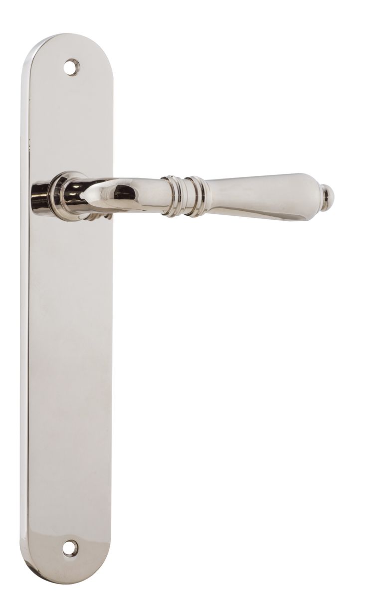 14224 - Sarlat Lever - Oval Backplate - Polished Nickel - Passage