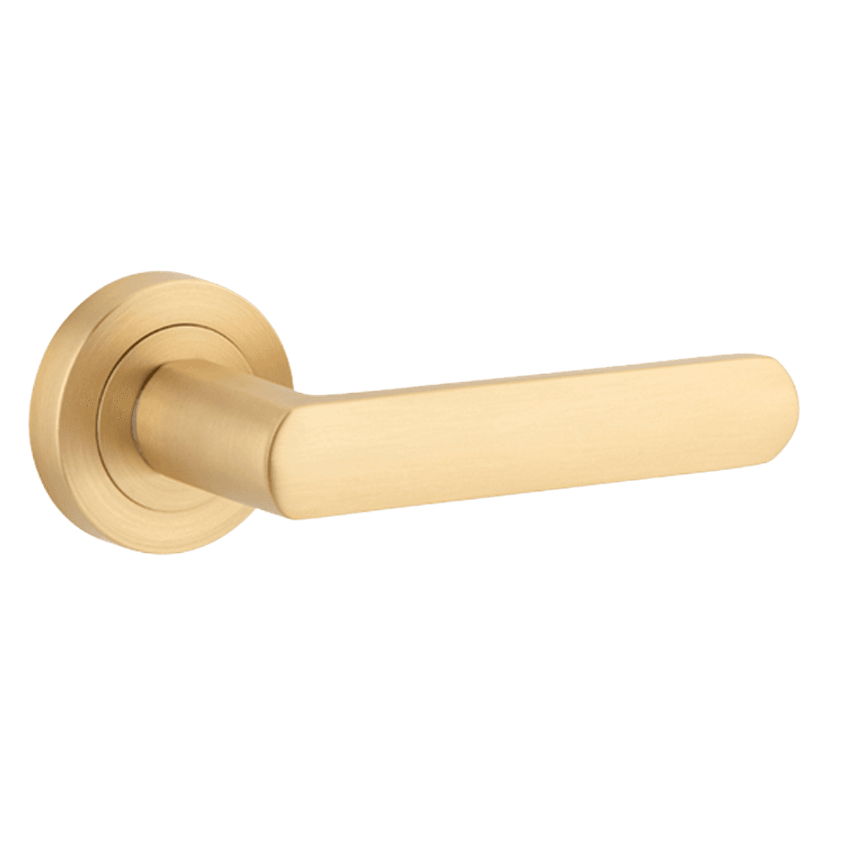 20776 - Osaka Lever - Round Rose - Brushed Brass - Passage