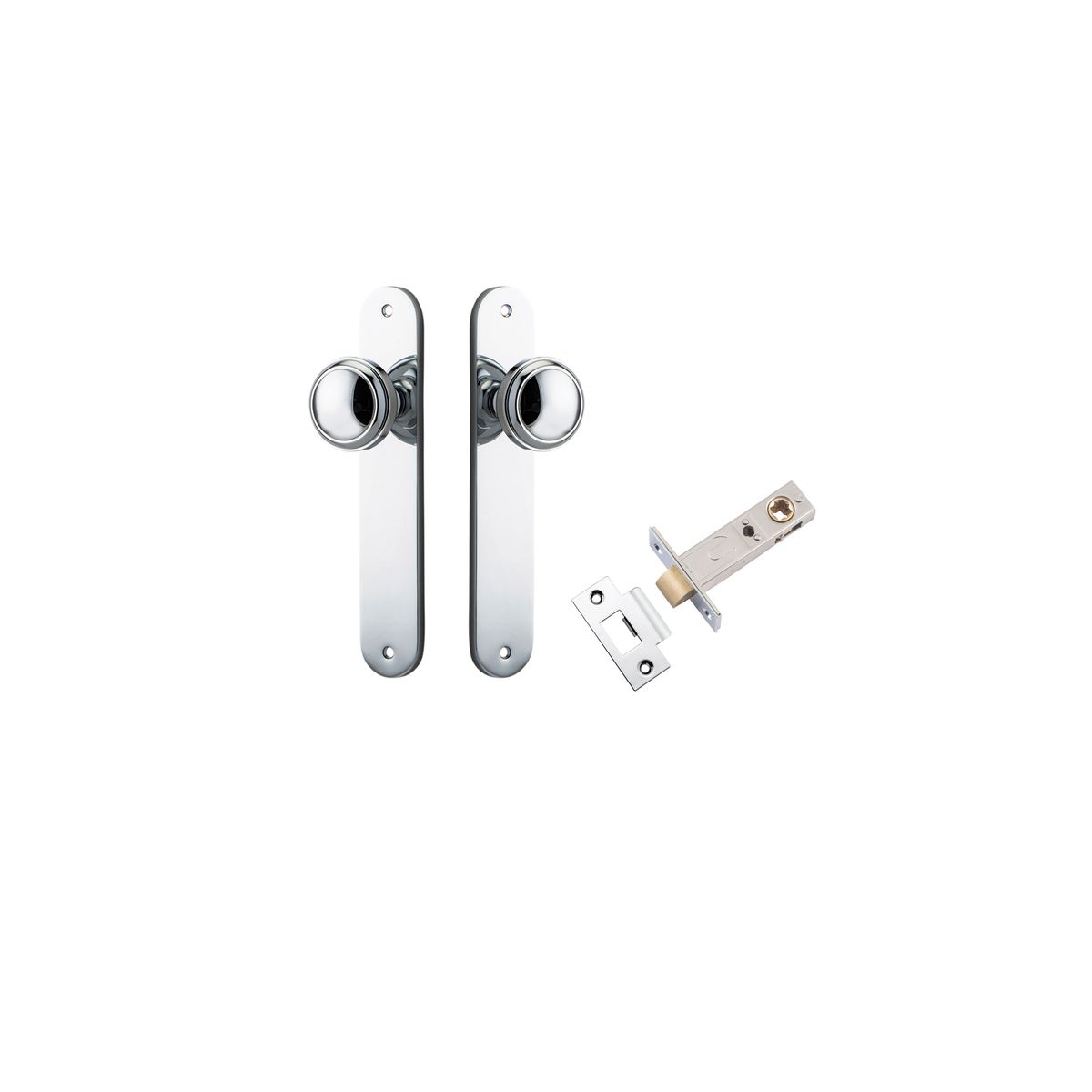 11832KPASS60 - Paddington Knob - Oval Backplate Passage Kit - Polished Chrome - Passage