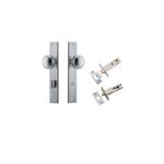 12320KPRIV60 - Paddington Knob - Rectangular Backplate Privacy Kit with Privacy Turn - Brushed Chrome - Privacy