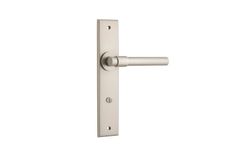 14904P85 - Helsinki Lever - Chamfered Backplate - Satin Nickel - Privacy