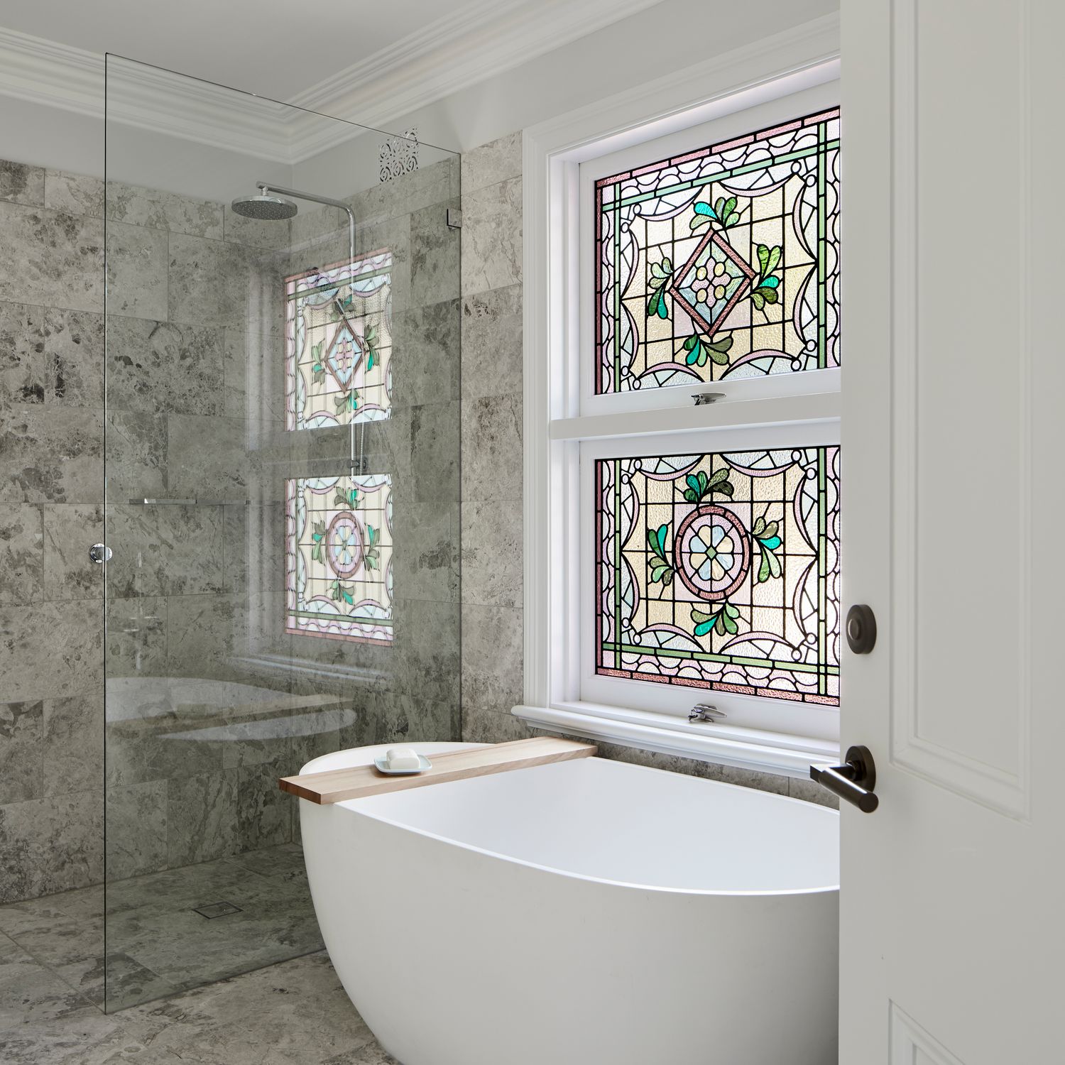 16272KPASS60 - Berlin Lever - Round Rose Passage Kit - Brushed Gold PVD - Passage