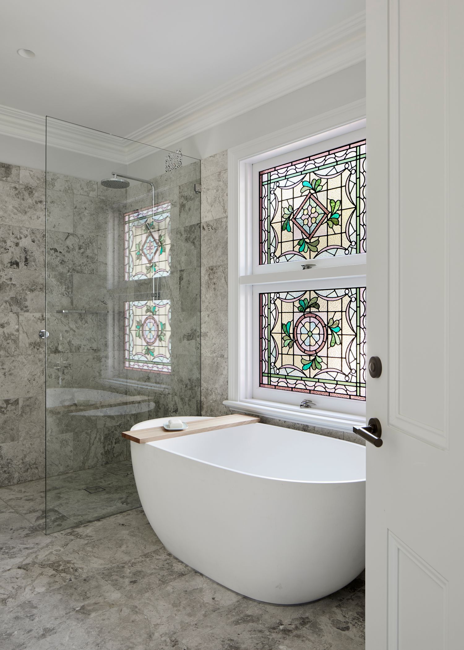 0344 - Berlin Lever - Round Rose - Polished Chrome - Passage