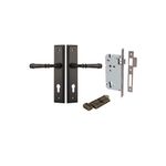 10742KENTR60KT - Verona Lever - Stepped Backplate Entrance Kit with High Security Lock - Signature Brass - Entrance
