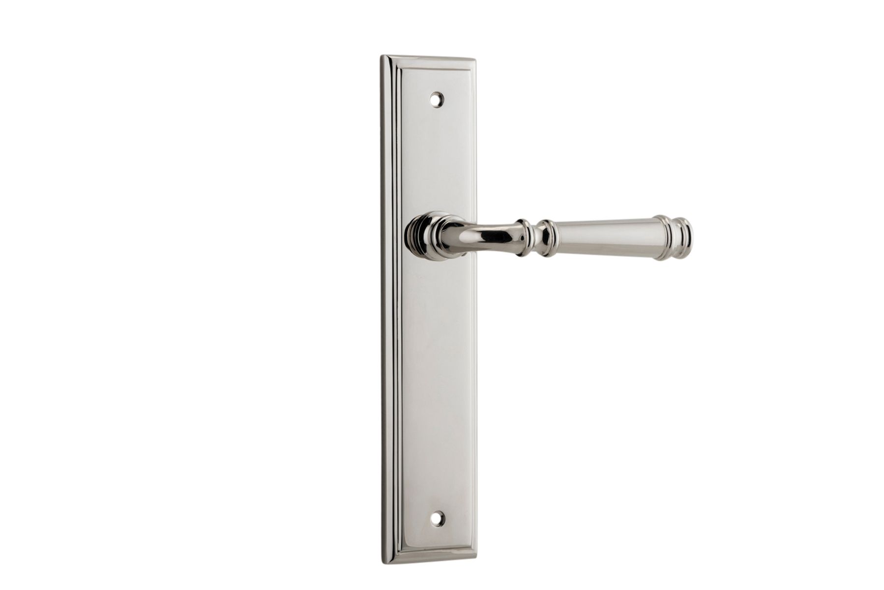 14242 - Verona Lever - Stepped Backplate - Polished Nickel - Passage