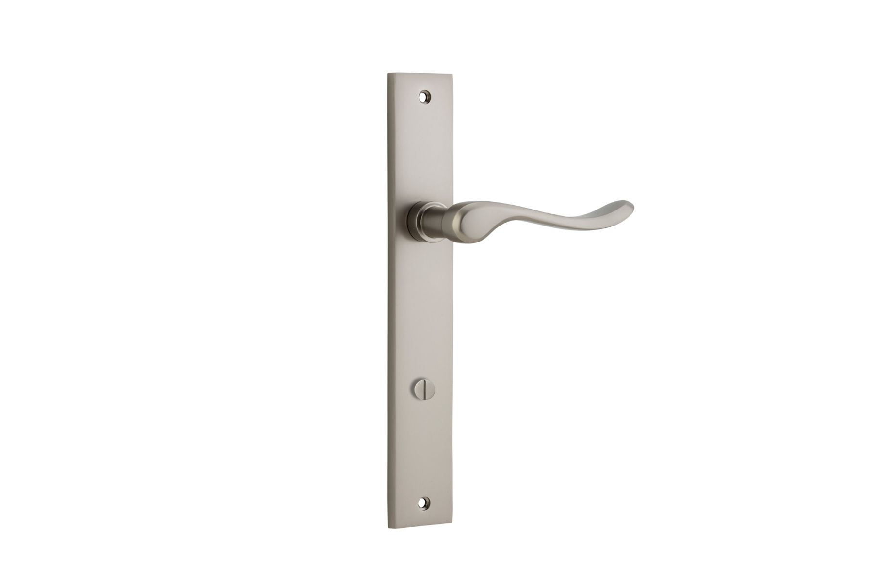 14920P85 - Stirling Lever - Rectangular Backplate - Satin Nickel - Privacy