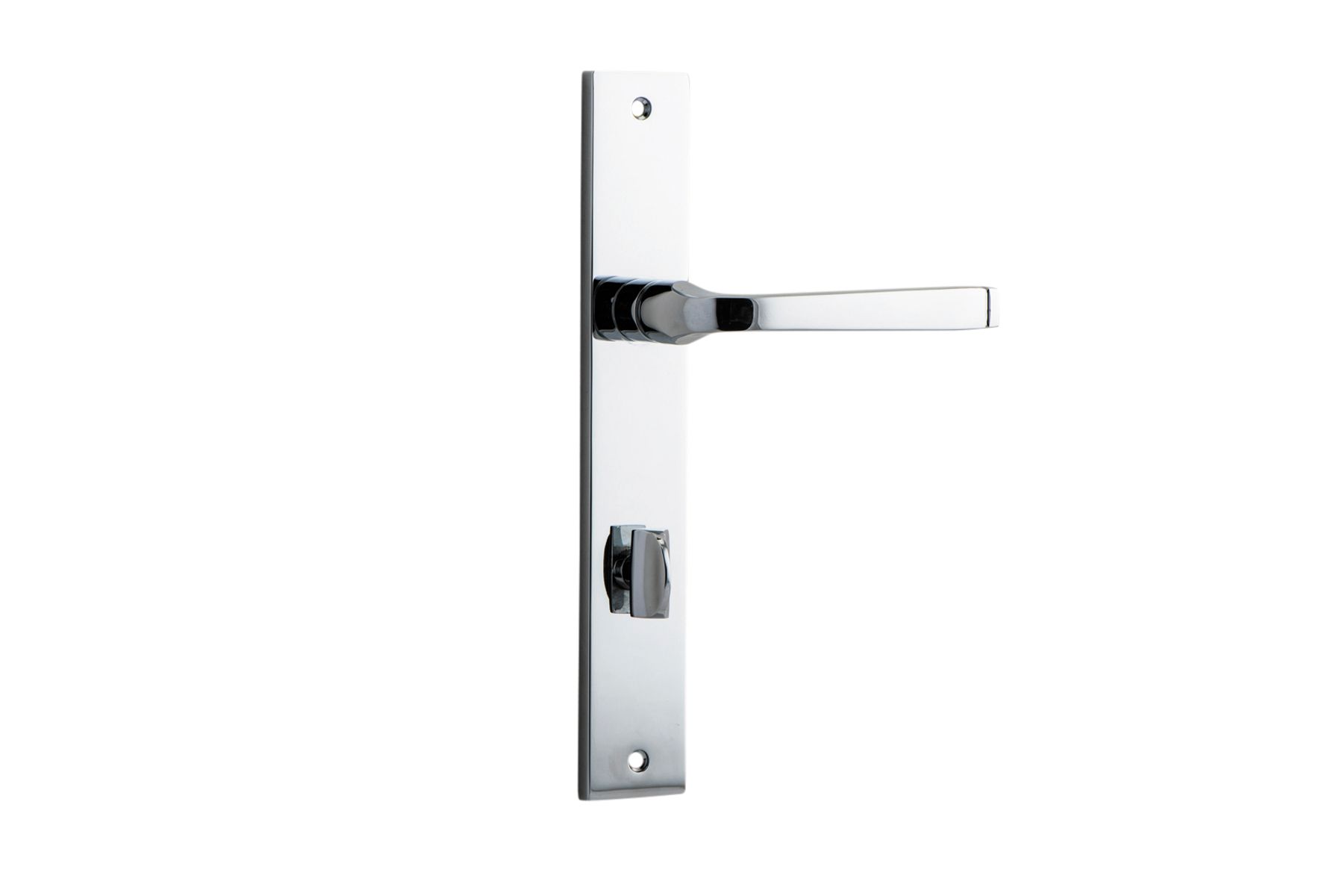 11708P85 - Annecy Lever - Rectangular Backplate - Polished Chrome - Privacy