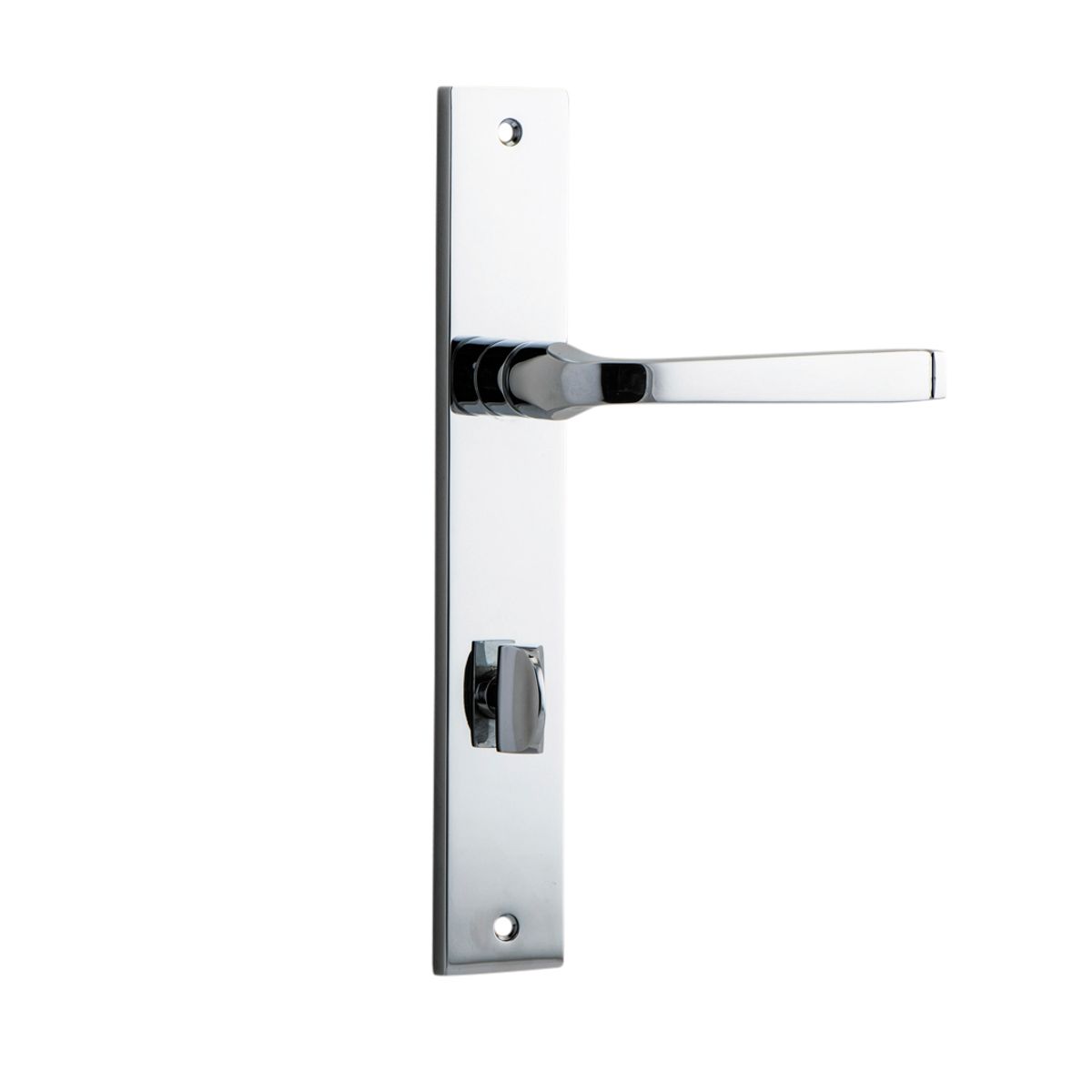11708P85 - Annecy Lever - Rectangular Backplate - Polished Chrome - Privacy
