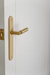 15266 - Berlin Lever - Oval Backplate - Brushed Brass - Passage