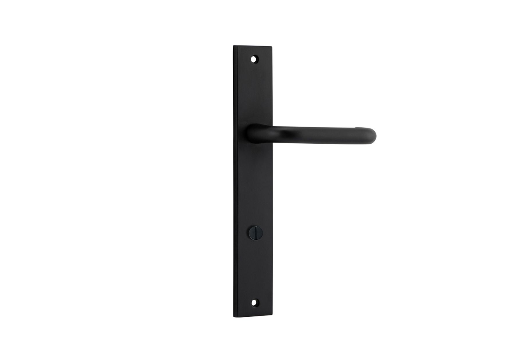 12844P85 - Oslo Lever - Rectangular Backplate - Matt Black - Privacy