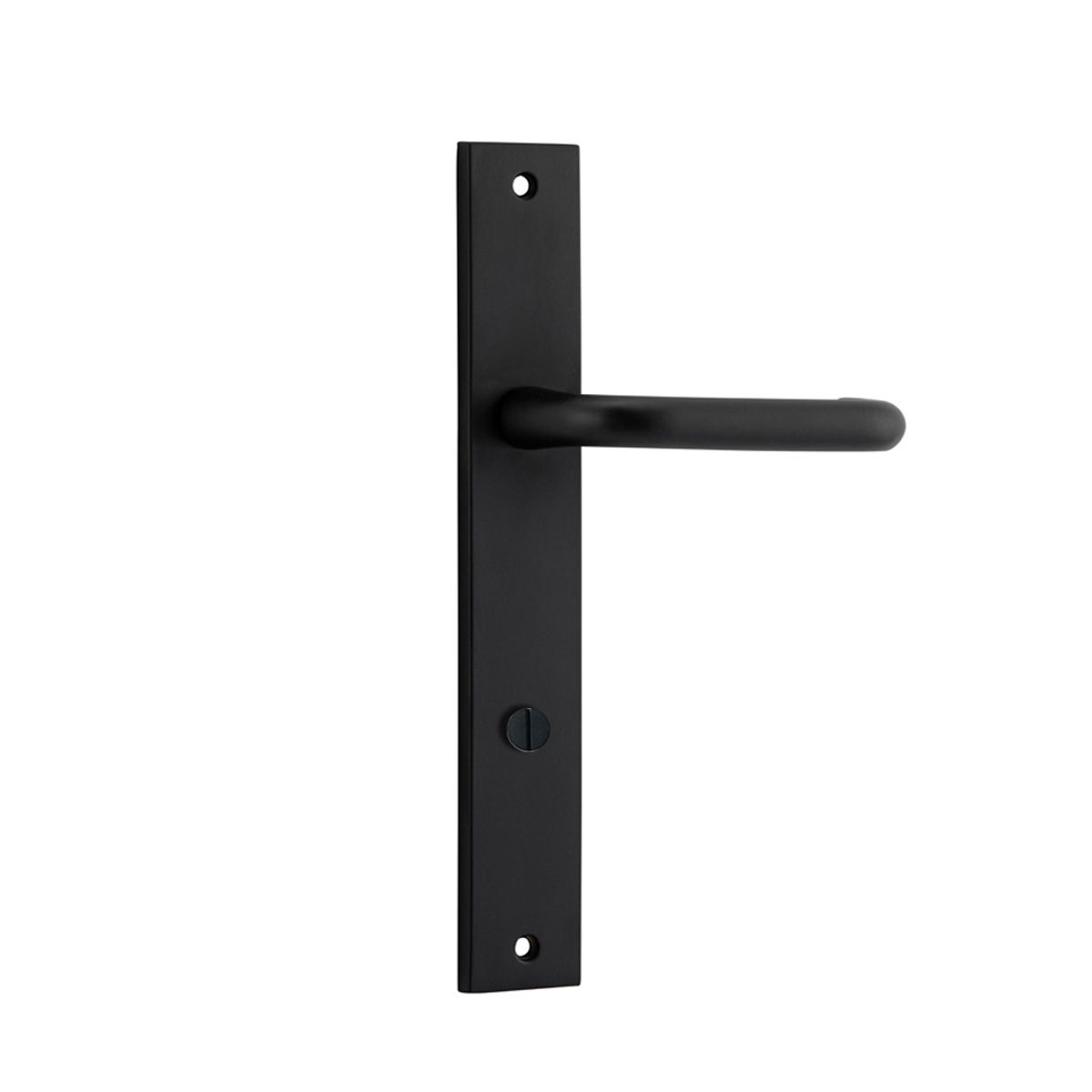 12844P85 - Oslo Lever - Rectangular Backplate - Matt Black - Privacy