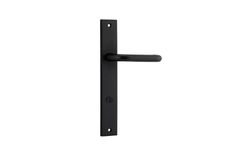 12844P85 - Oslo Lever - Rectangular Backplate - Matt Black - Privacy