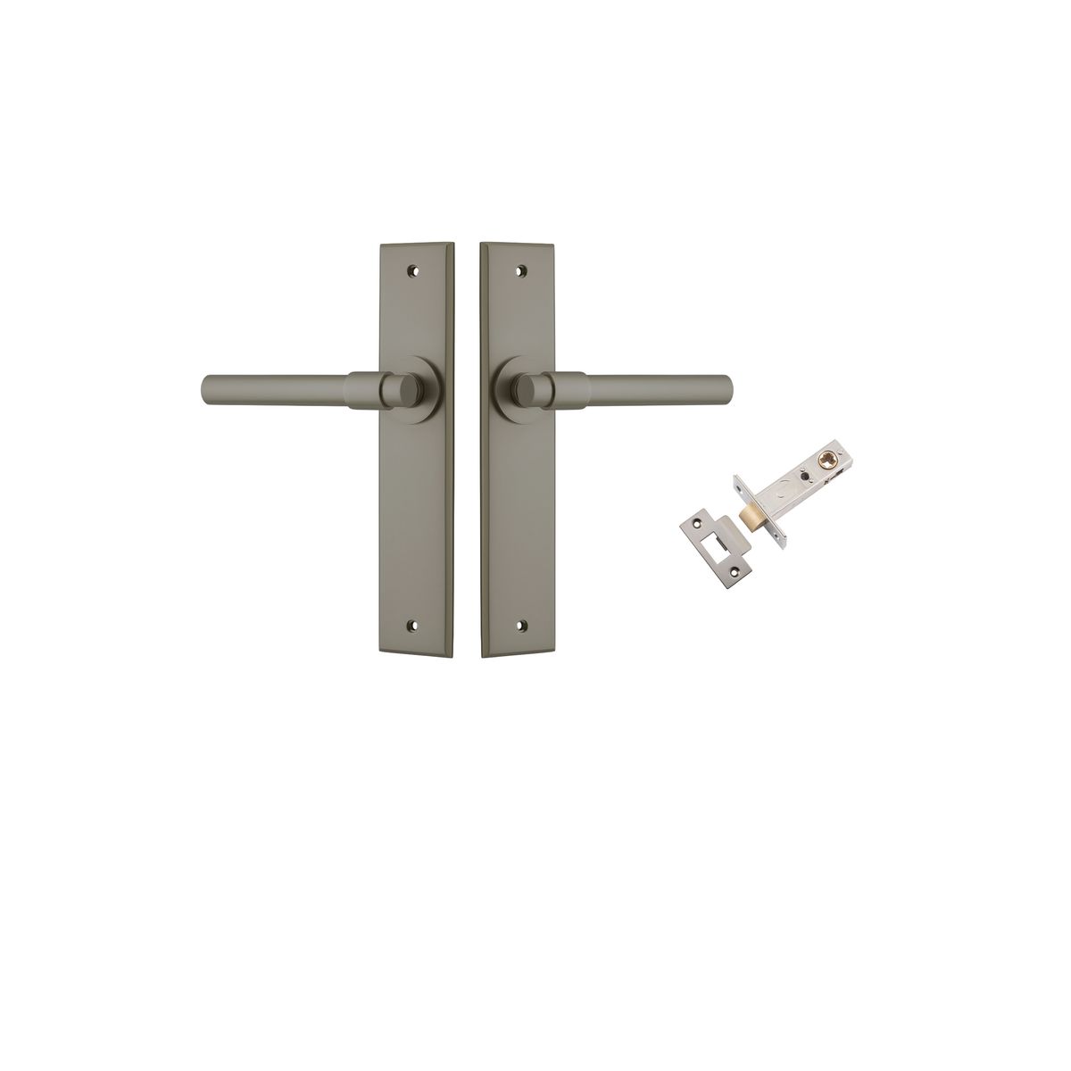 16604KPASS60 - Helsinki Lever - Chamfered Backplate Passage Kit - Graphite PVD - Passage