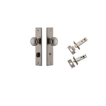 Paddington Knob - Chamfered Backplate Privacy Kit with Privacy Turn