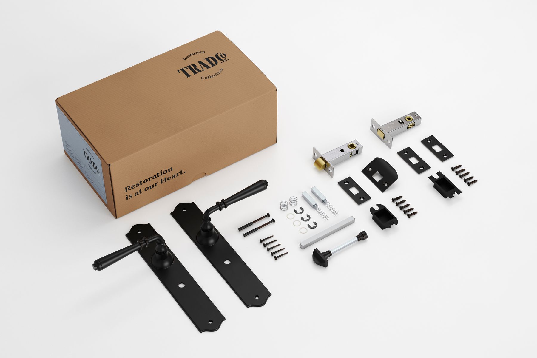 Reims Lever - Long Backplate Privacy Set