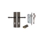 10736KENTR60KK - Sarlat Lever - Stepped Backplate Entrance Kit with High Security Lock - Signature Brass - Entrance
