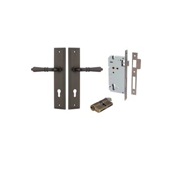 Sarlat Lever - Stepped Backplate Entrance Kit with High Security Lock