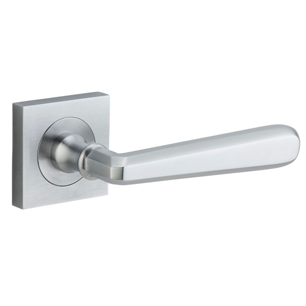 21195 - Copenhagen Lever - Square Rose - Brushed Chrome - Passage