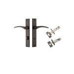 10704KPRIV60 - Oxford Lever - Rectangular Backplate Privacy Kit with Privacy Turn - Signature Brass - Privacy