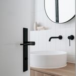 0363 - Como Lever - Round Rose - Matt Black - Passage