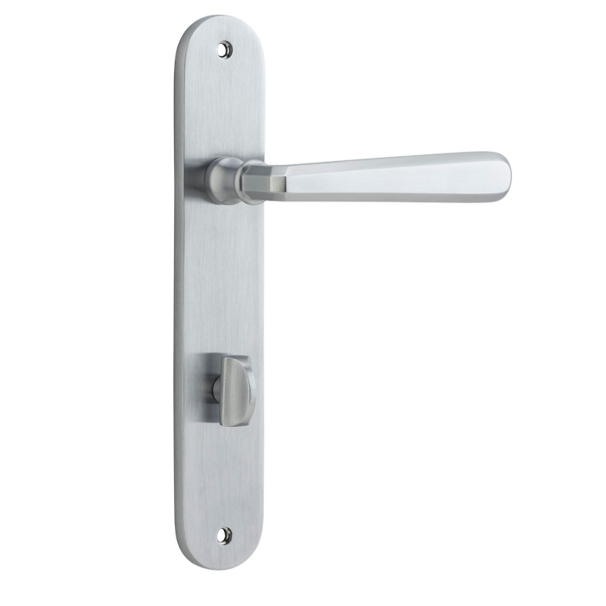 12376P85 - Copenhagen Lever - Oval Backplate - Brushed Chrome - Privacy